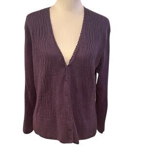 Intiwara Purple Cardigan Alpaca XXL